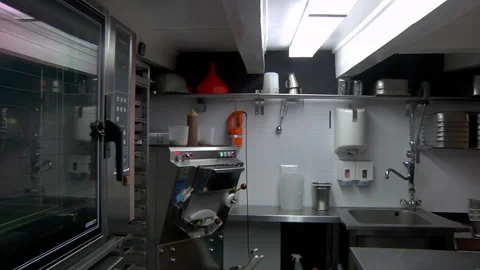 Porduction Kitchen Stock Footage 136342917