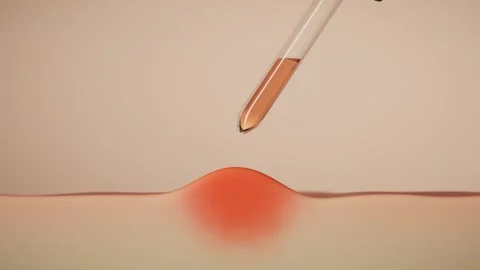 Pore and acne care solution droplet Видео 338317052