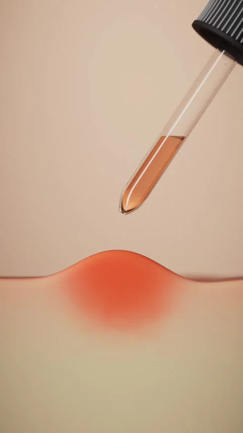 Pore and acne care solution droplet Stock-Footage 338317191