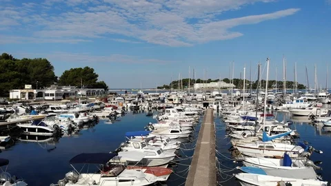 Porec harbor side view Video stock 104616368