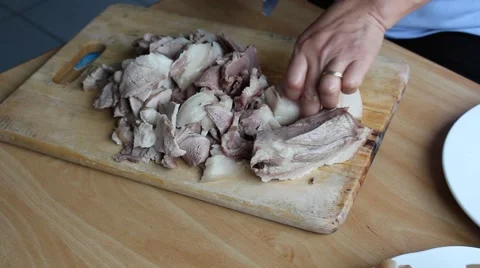 Pork and knife Stock Footage 56080819