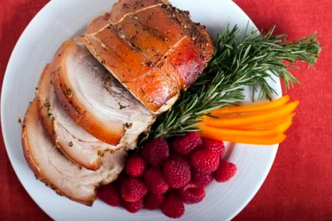 Pork and Vegetables Stock Photos