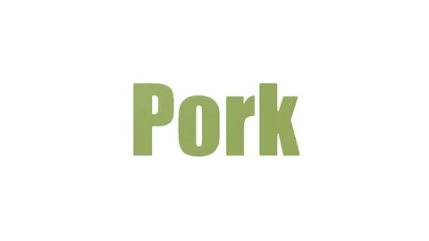 Pork Animated Tag Cloud Isolated Stock Footage 107205323