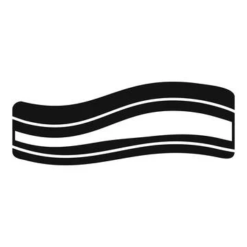 Pork bacon icon simple vector. Meat slice Illustrazione stock