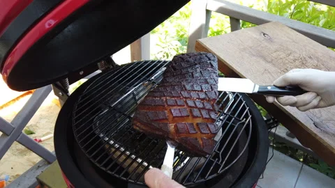 Pork belly or Belly Pork. BBQ Stock Footage 274216640