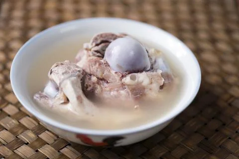 Pork bone broth Stock Photos