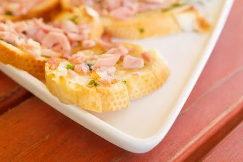 Pork bread thai snack Stock Photos