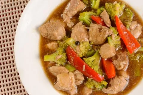 Pork brocoli Stock Photos