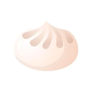 Pork buns, dumpling dough is fluffy and chewy, filled with pork Stock Illustration