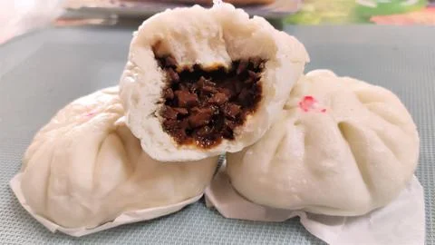 Pork buns 스톡 사진