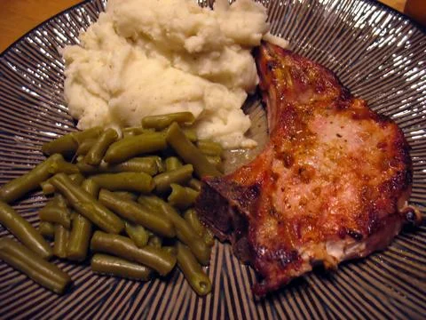 Pork Chop Dinner Stock Photos