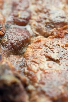 Pork chop macro Stock Photos