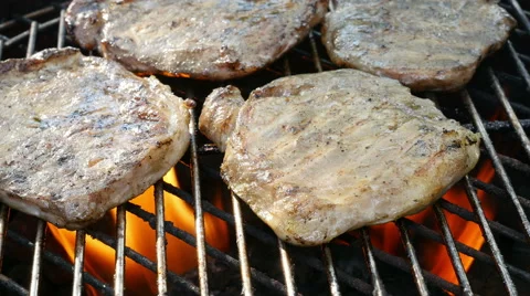 Pork Chops On The Grill 動画素材 51829189