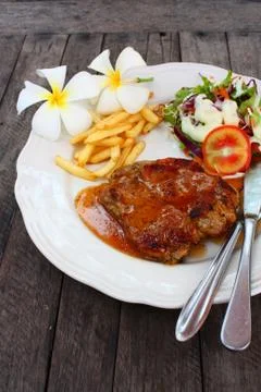 Pork chops with soy Stock Photos