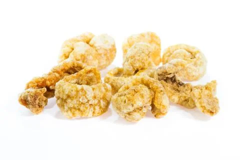 Pork cracklings isolated Stock Photos