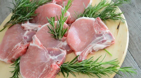 Pork cutlets Stock Footage 24768236