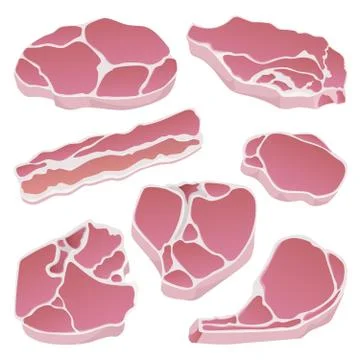 Pork cuts Stock Illustration