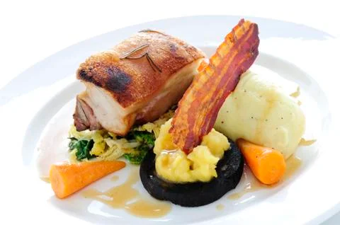 Pork dinner Stock Photos