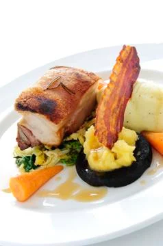 Pork dinner Stock Photos