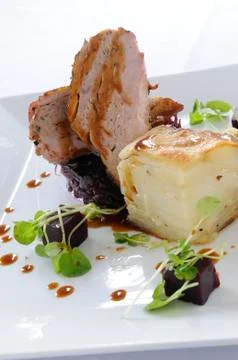 Pork dinner Stock Photos