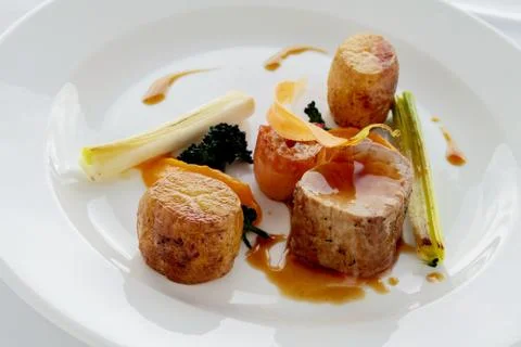 Pork dinner Stock Photos