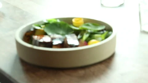 PORK DISH ON TABLE Stock-Footage 183428967