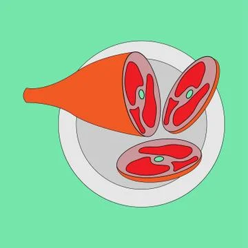 Pork dish vector Stock Illustration