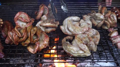 Pork grill. Stock Footage 65297006