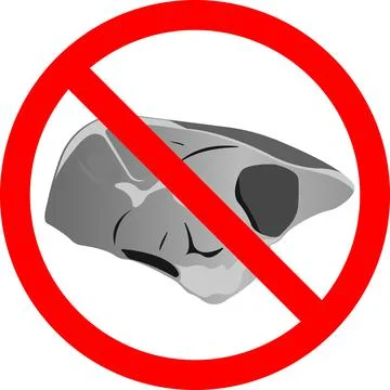 Pork ham with a forbidden sign. Vector illustration. Stock-Illustration