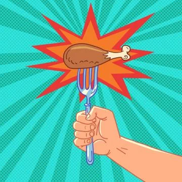 Pork knuckle leg Stock Illustration