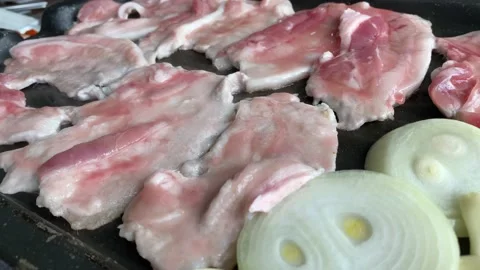 Pork korean grill Stock Footage