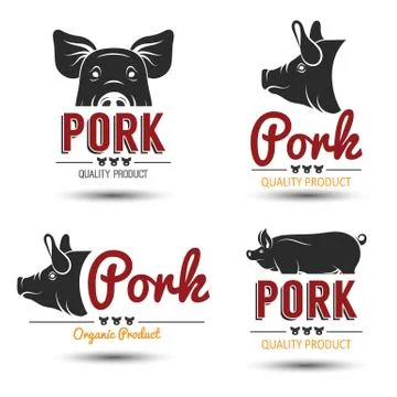 Pork label Stock Illustration