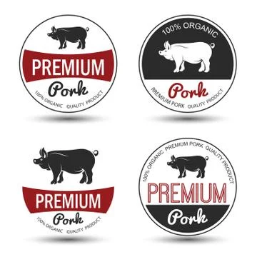 Pork label Stock Illustration