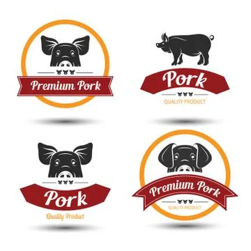 Pork label Stock Illustration