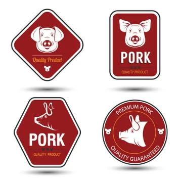 Pork label Stock Illustration