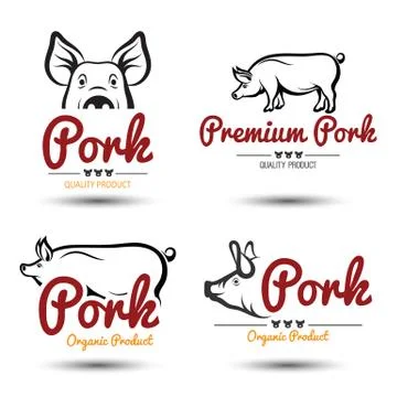 Pork label Stock Illustration