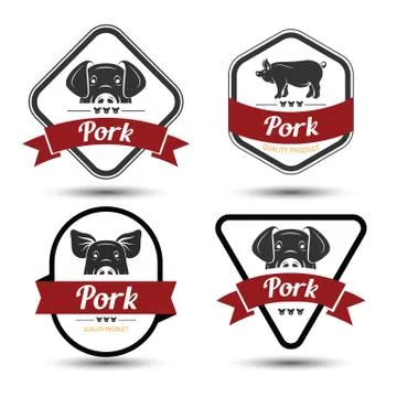 Pork label Stock Illustration