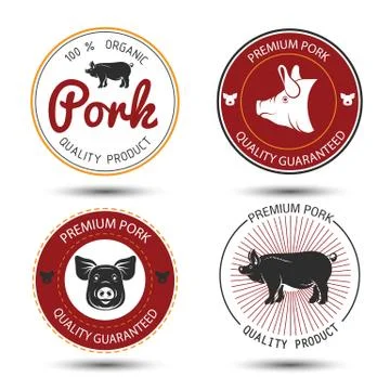 Pork label Stock Illustration