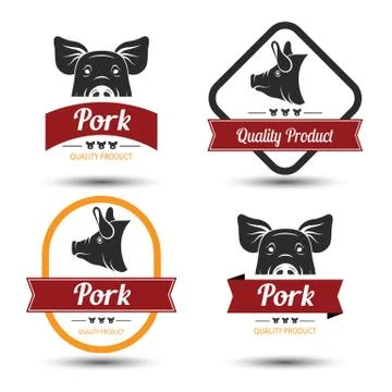 Pork label Stock Illustration