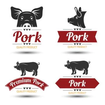 Pork label Stock Illustration