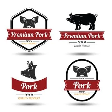 Pork label Stock Illustration