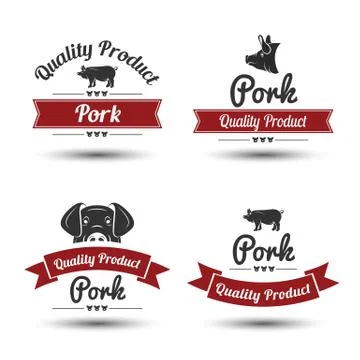 Pork label Stock Illustration