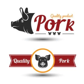 Pork label Stock Illustration