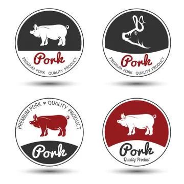 Pork label Stock Illustration