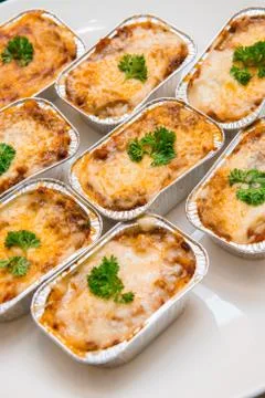 Pork lasagna Stock Photos