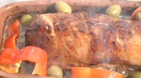 Pork Loin 01 Stock Footage 855095
