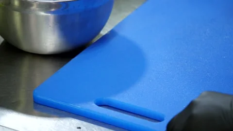 Pork Meat on the Cutting Board Video stock 131628984