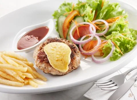 Pork patty Stock Photos