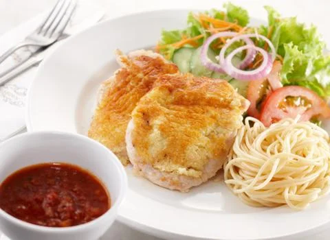 Pork piccata Foto stock