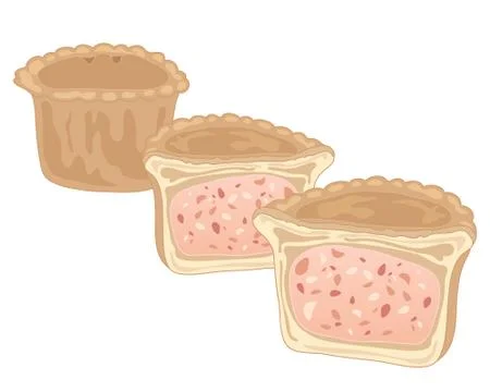 Pork pie Stock Illustration